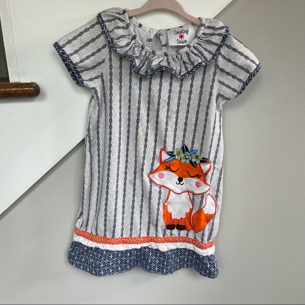 [Counting Daisies] Girls Fox Play Dress